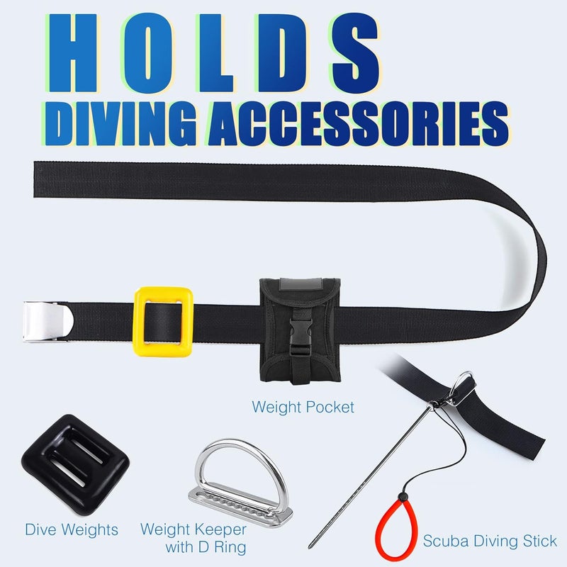 Owekfifv Scuba Weight Belt, Heavy-Duty 60" Long 2" Wide Nylon Webbing Strap Adjustable Waist Weightbelt with Quick Release Metal Buckle for Diving, Snorkeling, Freediving, Spearfishing - Image 3